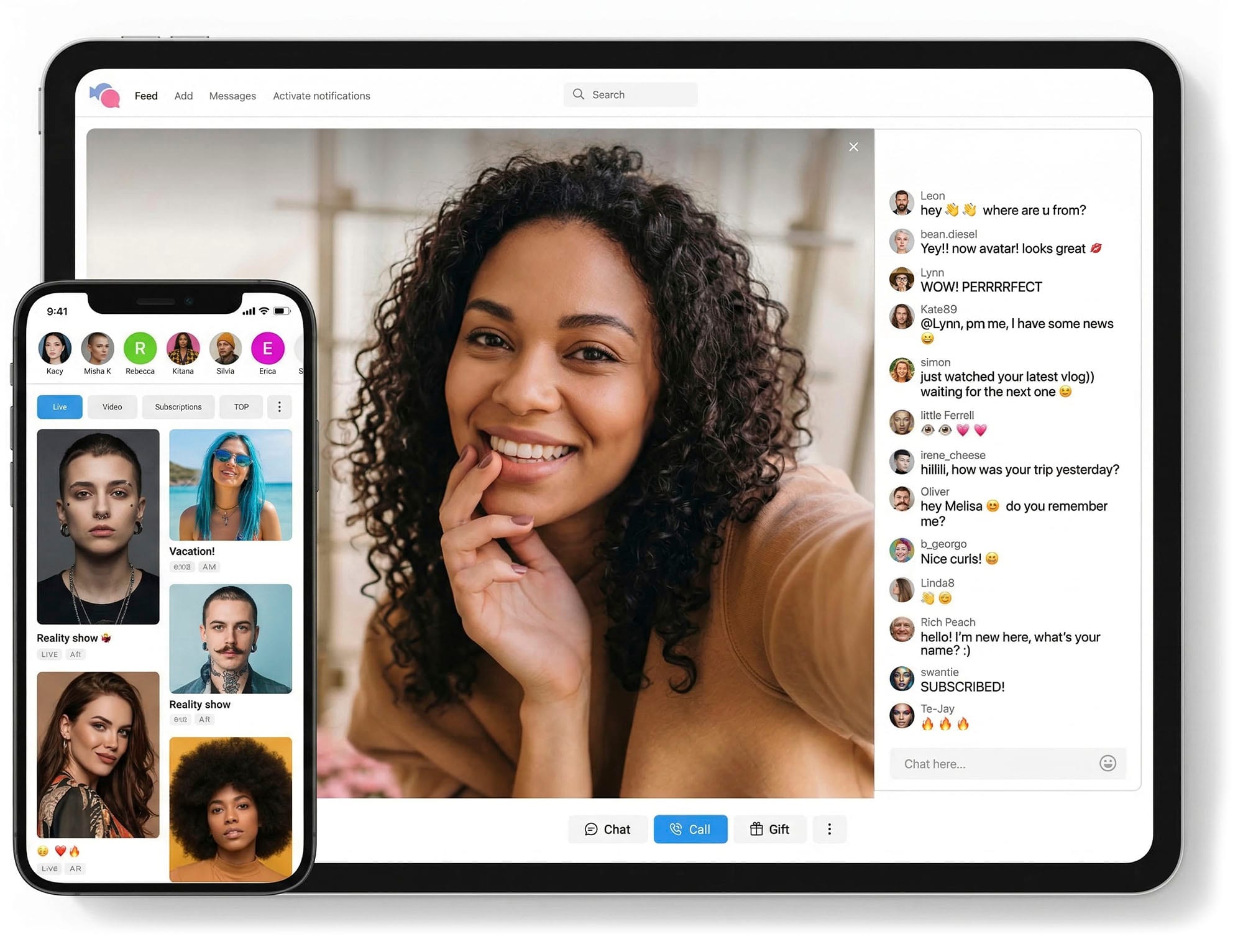 Random chat with different girls